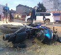 Внедорожник сбил мотоциклиста в Южно-Сахалинске