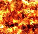 Триста "квадратов" тушили пожарные в Охе