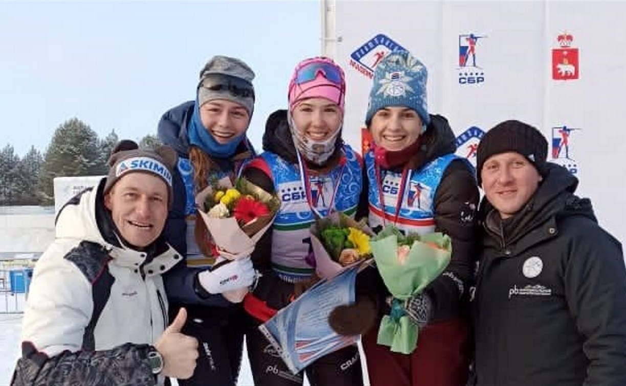 Сахалинская биатлонистка завоевала серебро в эстафете на III Этапе Кубка России