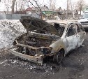 В Новоалександровске ночью сгорела  иномарка