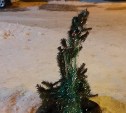 Провал в колодец на улице в Троицком закрыли новогодней ёлкой