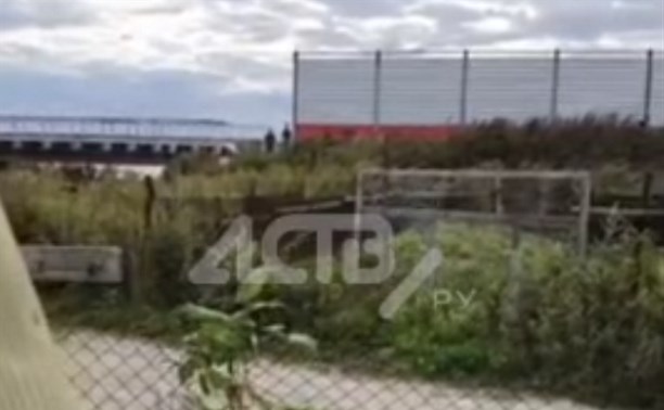 В Корсаковском районе дети играют на железнодорожном мосту, подкладывая камни под поезда