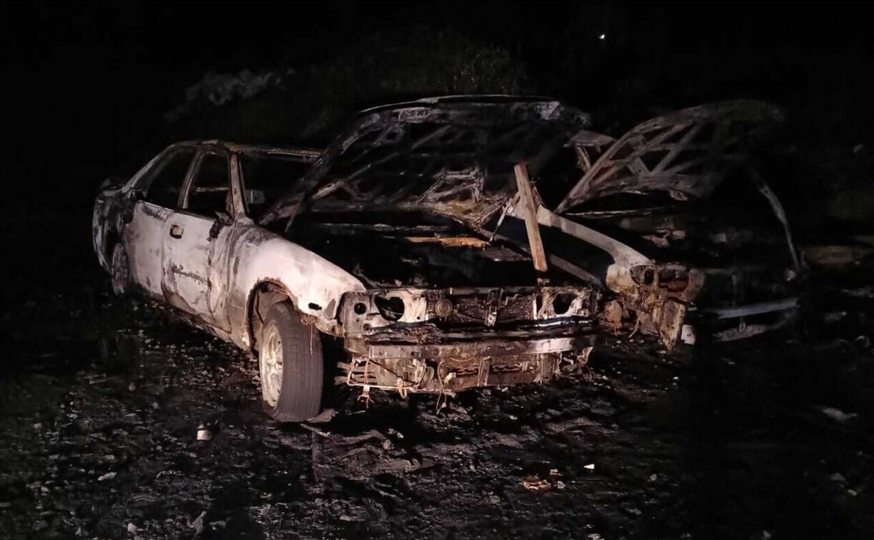В Шахтёрске полыхал автомобиль 