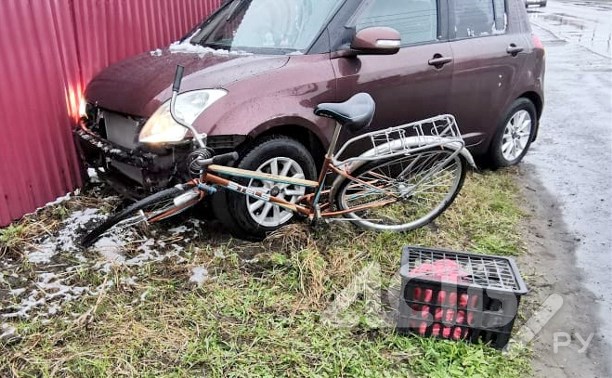 Из-за торопыги на иномарке в Поронайске сбили молодого человека на велосипеде