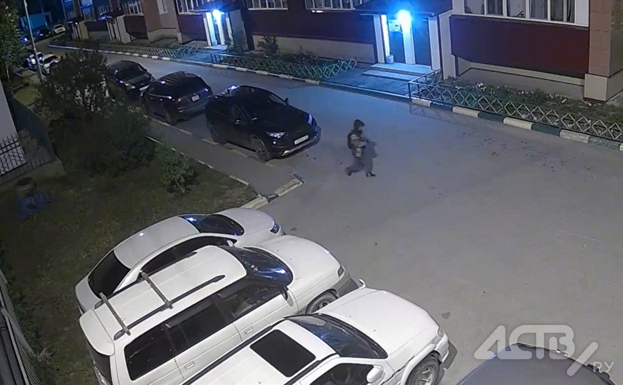 Ночной вор, обчищающий автомобили в Новоалександровске, попал на видео