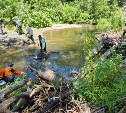 В Корсаковском районе очищают реки от заторов 