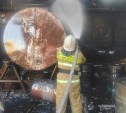 Пожар на территории совхоза "Заречное" потушили в Томаринском районе