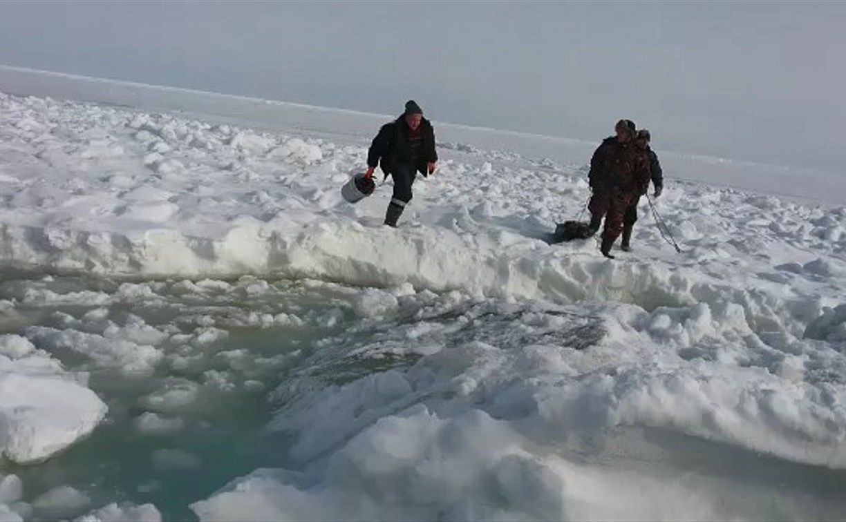 Около 20 человек спас с оторвавшейся льдины южносахалинец