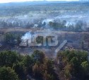 Последствия лесного пожара в районе Тараная сняли на видео с дрона