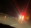 "Был в машине не один": появились кадры с места смертельного ДТП на корсаковской трассе 
