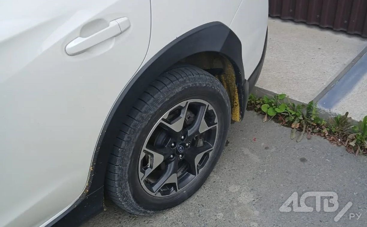 Автомобиль "пожелтел" после поездки из Корсакова в Южно-Сахалинск