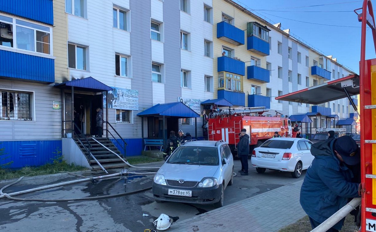 Магазин "Березка" горел в Макарове
