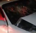 Автомобиль врезался в столб в Южно-Сахалинске