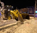 Часть ледяных скульптур на площади Ленина в Южно-Сахалинске демонтировали 