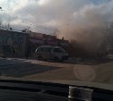 Торговый павильон горит в Новоалександровске