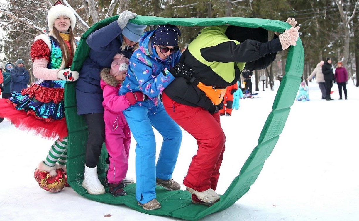 В городском парке Южно-Сахалинска прошли рождественские соревнования