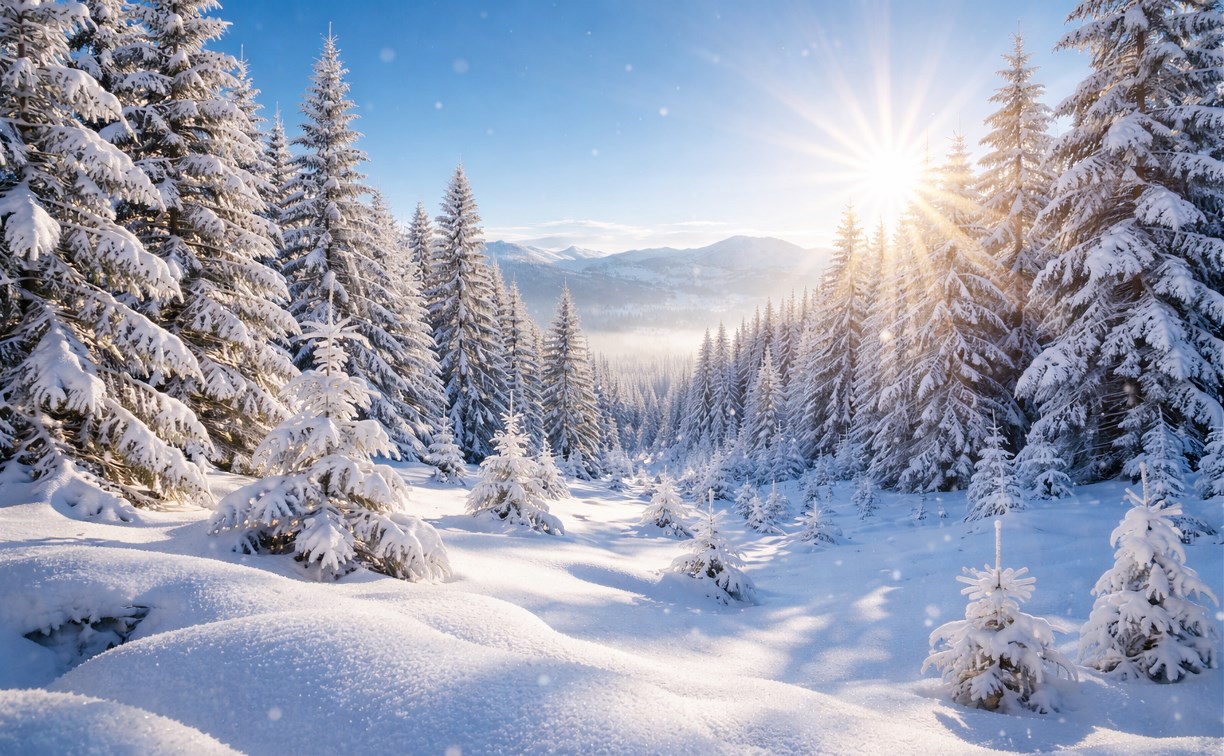 Рождество с морозами и снегом: прогноз погоды в Сахалинской области на 7 января