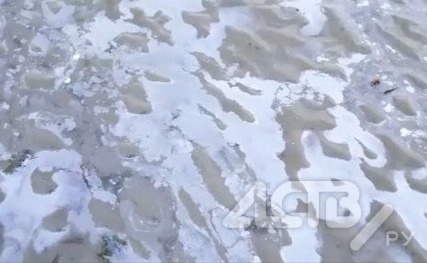 Масляной плёнкой покрылось морское побережье в Макаровском районе