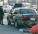 Автомобиль Toyota Crown "размотало" в результате ДТП в Южно-Сахалинске