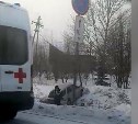 Иномарка вылетела в кювет в Южно-Сахалинске