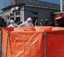 В Южно-Сахалинске на территории аэровокзала прошли учения по ликвидации разливов нефти 