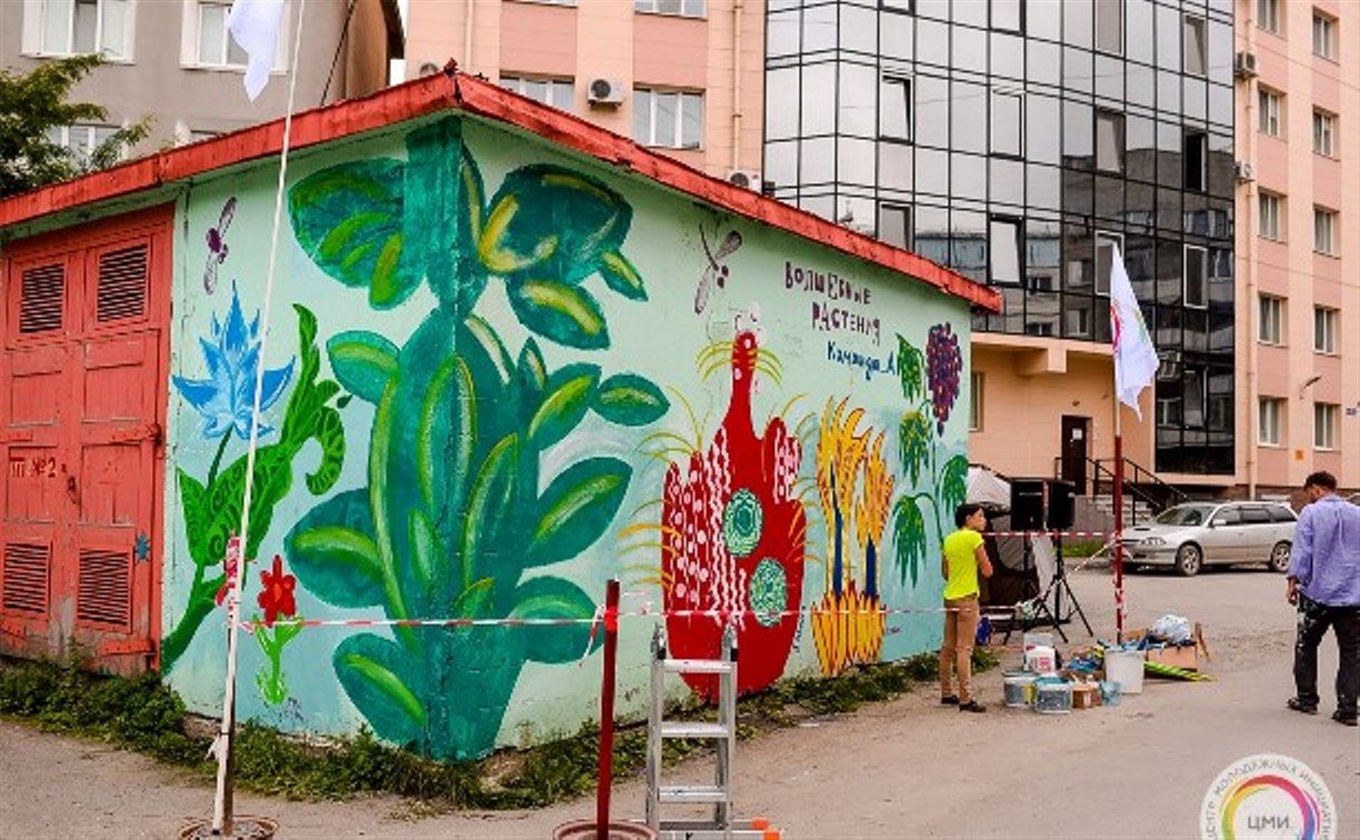 Ко Дню города в Южно-Сахалинске граффитчики разрисуют дома и стены