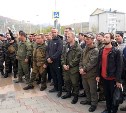 Готовы жертвовать личными интересами: в Южно-Сахалинске провожают добровольцев для участия в спецоперации