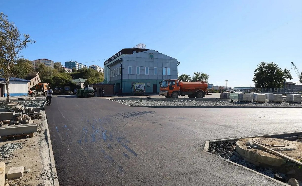 В Корсакове завершается благоустройство "Пяти углов"