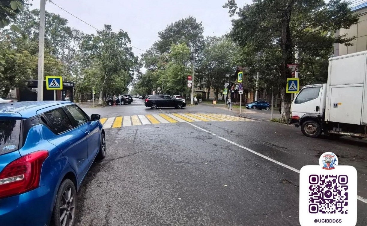 Женщина на Toyota Harrier сбила пенсионерку на пешеходном переходе в Корсакове 