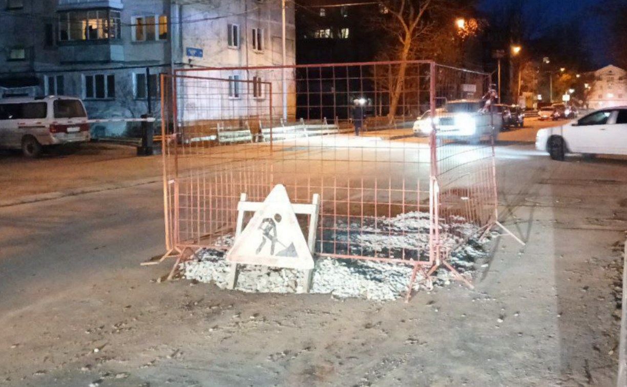 В Южно-Сахалинске обнаружили опасный перекоп