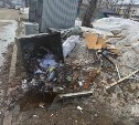 Мусорный бак загорелся на улице в Александровске-Сахалинском