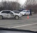В аварии на проспекте Мира в Южно-Сахалинске поучаствовали две «тойоты»