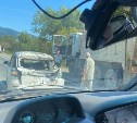 "Shacman догнал Wish": жесткая авария на ул. Фархутдинова в Южно-Сахалинске 