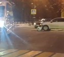 Универсал "потерял" бампер в результате ДТП в Южно-Сахалинске