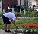 Мужчина в Поронайске пожалел денег на цветы и нарвал их с клумбы