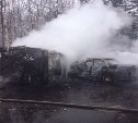 Легковушка загорелась после столкновения с джипом в  Смирныховском районе