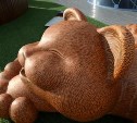 Двухметрового курильского кота Бобтейла привезла Сахалинская область на выставку "Улица Дальнего Востока"