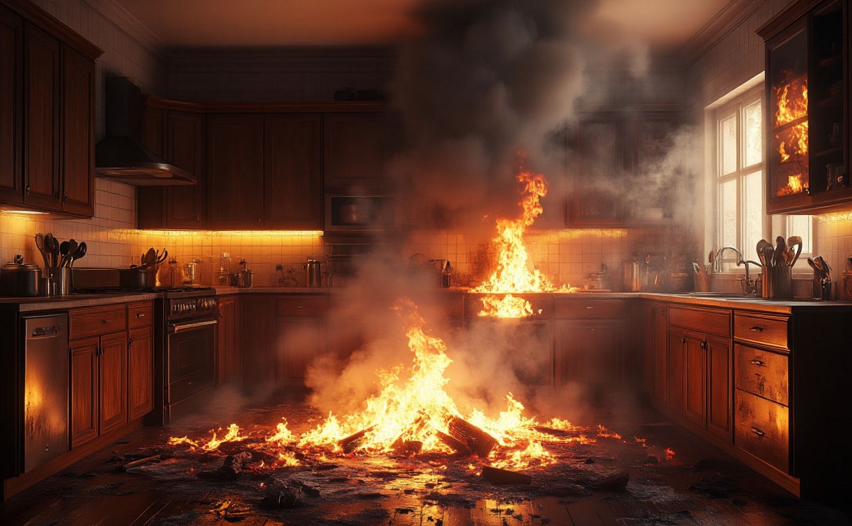 В Тунгоре из-за короткого замыкания случился пожар в квартире