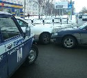 Две "Тойоты" столкнулись на перекрестке в Южно-Сахалинске