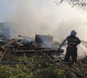 Сарай загорелся в селе Макаровского района 