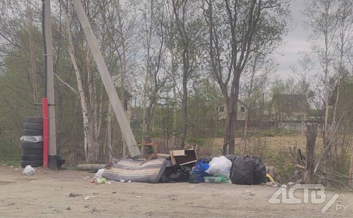 В южно-сахалинском СНТ "Мечта" люди устроили стихийную свалку