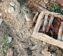 Во время раскопок в районе аэропорта Южно-Сахалинска нашли коробку с боеприпасами