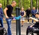 Сахалинцы подарили госпиталю им. Бурденко спортивную гимнастическую площадку для раненых бойцов