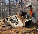 На Сахалине активисты "Поискового движения России" вывезли из леса остов самолёта Ил-10