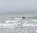 Автомобиль затопило на пляже в Стародубском