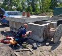 В Долинском районе продолжают менять тепловые сети