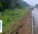 Пострадал пассажир: пьяный сахалинец без прав на седане вылетел в кювет в Тымовском районе 