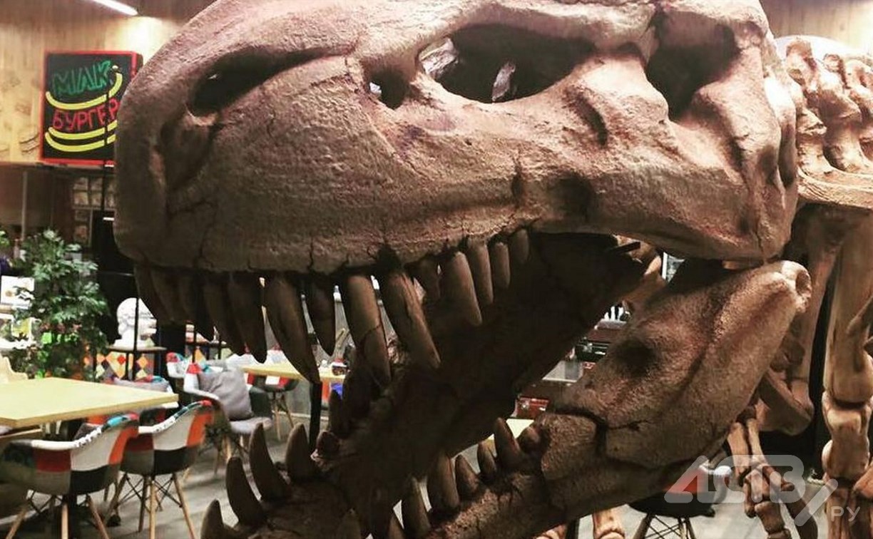 Точную копию тираннозавра подарил сахалинец зоопарку