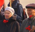 Демонстрация в честь векового юбилея Октябрьской революции собрала около 100 южносахалинцев