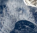 Космическая станция пролетела над заснеженным Сахалином